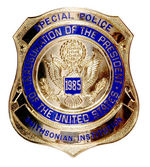 REAGAN-BUSH 1985 INAUGURAL SMITHSONIAN INSTITUTION SPECIAL POLICE BADGE.