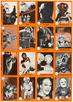 "HORROR MONSTER SERIES" NU-CARDS SECOND SERIES GUM CARD UNCUT SHEETS.