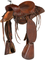 "ROY ROGERS" CHILD'S LEATHER SADDLE.