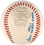 1960 WORLD SERIES UMPIRES SIGNED BASEBALL.