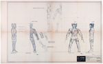 X-MEN WEAPON X-LAB TOYBIZ PLAYSET WAX MASTER SCULPT PROTOTYPE WOLVERINE FIGURE PAIR AND BLUEPRINT.