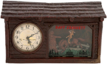 "DAVY CROCKETT" LIGHTED & ANIMATED ELECTRIC CLOCK BY HADDON.