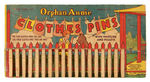 “ORPHAN ANNIE CLOTHESPINS” MORE COMMONLY SEEN SET.