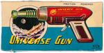 "UNIVERSE GUN" BOXED FRICTION SPARKING SPACE PISTOL.