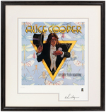 ALICE COOPER "WELCOME TO MY NIGHTMARE" HAND-SIGNED & FRAMED LITHOGRAPH DISPLAY.