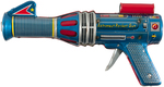 DAIYA "ASTRONAUT ROCKET GUN" BOXED FRICTION SPARKING SPACE PISTOL.