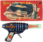 "SPACE SUPER JET GUN" BOXED FRICTION PISTOL.