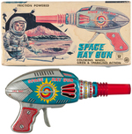 "SPACE RAY GUN" BOXED FRICTION GUN.