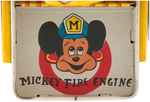 FIRE CHIEF DONALD DUCK WITH CRAZY ACTION FIRE TRUCK" BOXED LINE MAR WIND-UP.