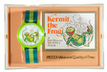 “KERMIT THE FROG” WRIST WATCH AND SWIVEL CASE.