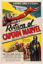 "ADVENTURES OF CAPTAIN MARVEL - RETURN OF CAPTAIN MARVEL" MOVIE SERIAL POSTER.