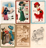 GROUP OF EIGHT SUFFRAGE RELATED POSTCARDS.