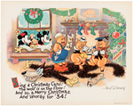 WALT DISNEY STUDIO CHRISTMAS CARD FOR 1933.