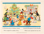 WALT DISNEY STUDIO CHRISTMAS CARD FOR 1935 WITH ENVELOPE.