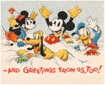 WALT DISNEY STUDIO CHRISTMAS CARDS FOR 1937.