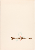 WALT DISNEY STUDIO CHRISTMAS CARDS FOR 1937.