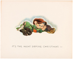 WALT DISNEY STUDIO CHRISTMAS CARD FOR 1938.