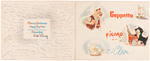 WALT DISNEY STUDIO CHRISTMAS CARD FOR 1939.