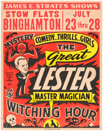 "THE GREAT LESTER - MASTER MAGICIAN" MAGIC POSTER.