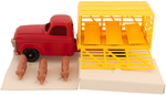 HUBLEY "STOCKYARD TRUCK" BOXED TRUCK WITH PIGS.