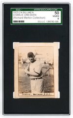 1923-24 BILLIKEN CHARLIE DRESSEN SGC 50 VG/EX 4 (RICHARD MERKIN COLLECTION).