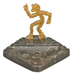 "REDDY KILOWATT/YOUR ELECTRICAL SERVANT" METAL FIGURAL ASHTRAY.