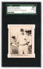 1923-24 BILLIKEN HANK SCHREIBER SGC 50 VG/EX 4 (RICHARD MERKIN COLLECTION).