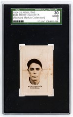 1924-25 AGUILITAS #844 MERITO ACOSTA SGC 30 GOOD 2 (RICHARD MERKIN COLLECTION).