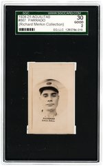 1924-25 AGUILITAS #867 MANUEL PARRADO SGC 30 GOOD 2 (RICHARD MERKIN COLLECTION).