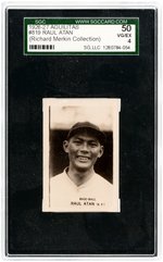 1926-27 AGUILITAS #819 RAUL ATAN SGC 50 VG/EX 4 (RICHARD MERKIN COLLECTION).