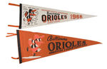 "BALTIMORE ORIOLES" FELT PENNANTS.