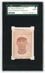 1923-24 TOMAS GUTIERREZ #27 PAPO GONZALEZ TEXT BACK SGC A AUTHENTIC (RICHARD MERKIN COLLECTION).