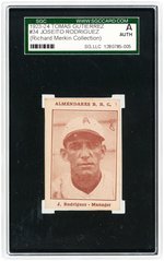 1923-24 TOMAS GUTIERREZ #34 JOSEITO RODRIGUEZ A AUTHENTIC (RICHARD MERKIN AUCTION).