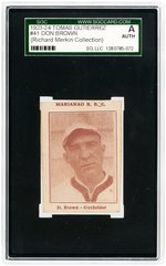 1923-24 TOMAS GUTIERREZ #41 DON BROWN SGC A AUTHENTIC (RICHARD MERKIN COLLECTION).