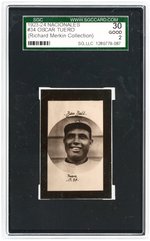 1923-24 NACIONALES #34 OSCAR TUERO SGC 30 GOOD 2 (RICHARD MERKIN COLLECTION).