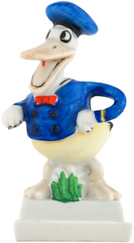 RARE LONG-BILLED DONALD DUCK CHINA TOOTHBRUSH HOLDER.