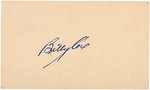 BILLY COX SIGNED 1951 POSTCARD.