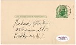 BILLY COX SIGNED 1951 POSTCARD.