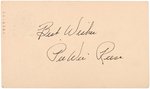 PEE WEE REESE HOF SIGNED 1951 POSTCARD.