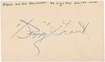 1953 DIZZY TROUT SIGNED POSTCARD.