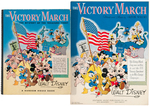 DISNEY'S "THE VICTORY MARCH - THE MYSTERY OF THE TREASURE CHEST" HARDCOVER & SHEET MUSIC.