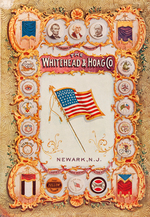 WHITEHEAD & HOAG 1897 RIBBON BADGE CATALOG WITH WRAPPER AND 24 FULL COLOR PAGES.