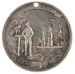 U.S.NAVY WASHINGTON TEMPERANCE SOCIETY 1842 SILVER MEDAL BY STIMPSON.