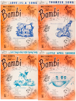 "DUMBO" & "BAMBI" SHEET MUSIC LOT.