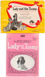 "LADY AND THE TRAMP" SHEET MUSIC SET & FOLIO.