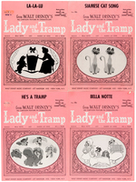 "LADY AND THE TRAMP" SHEET MUSIC SET & FOLIO.