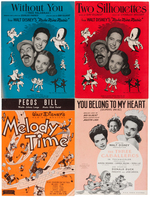 DISNEY 1940s FILMS SHEET MUSIC LOT.