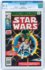 "STAR WARS" #1 JULY 1977 CGC 9.2 NM-.