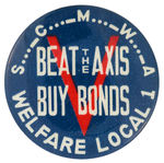 LEFT WING LABOR UNION ANTI-AXIS BUTTON FROM HAKE COLLECTION.