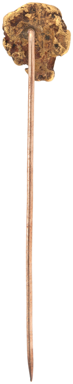 GOLD NUGGET MOUNTED ON LONG STICKPIN.